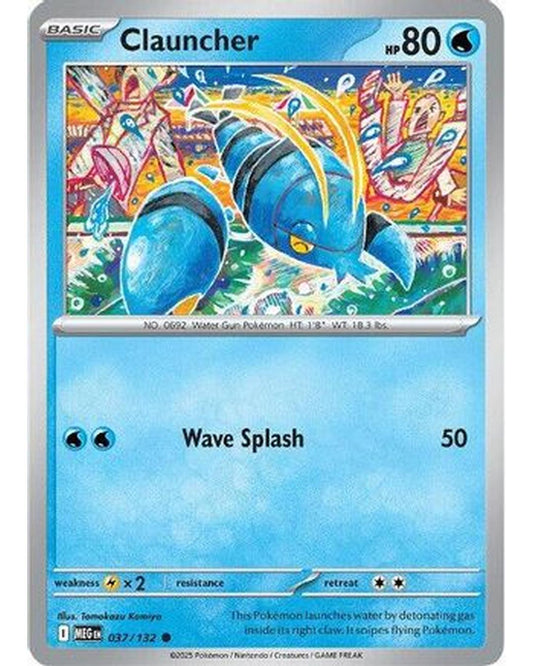 Clauncher 037/132  - Reverse Holofoil ME01 Mega Evolution - Common
