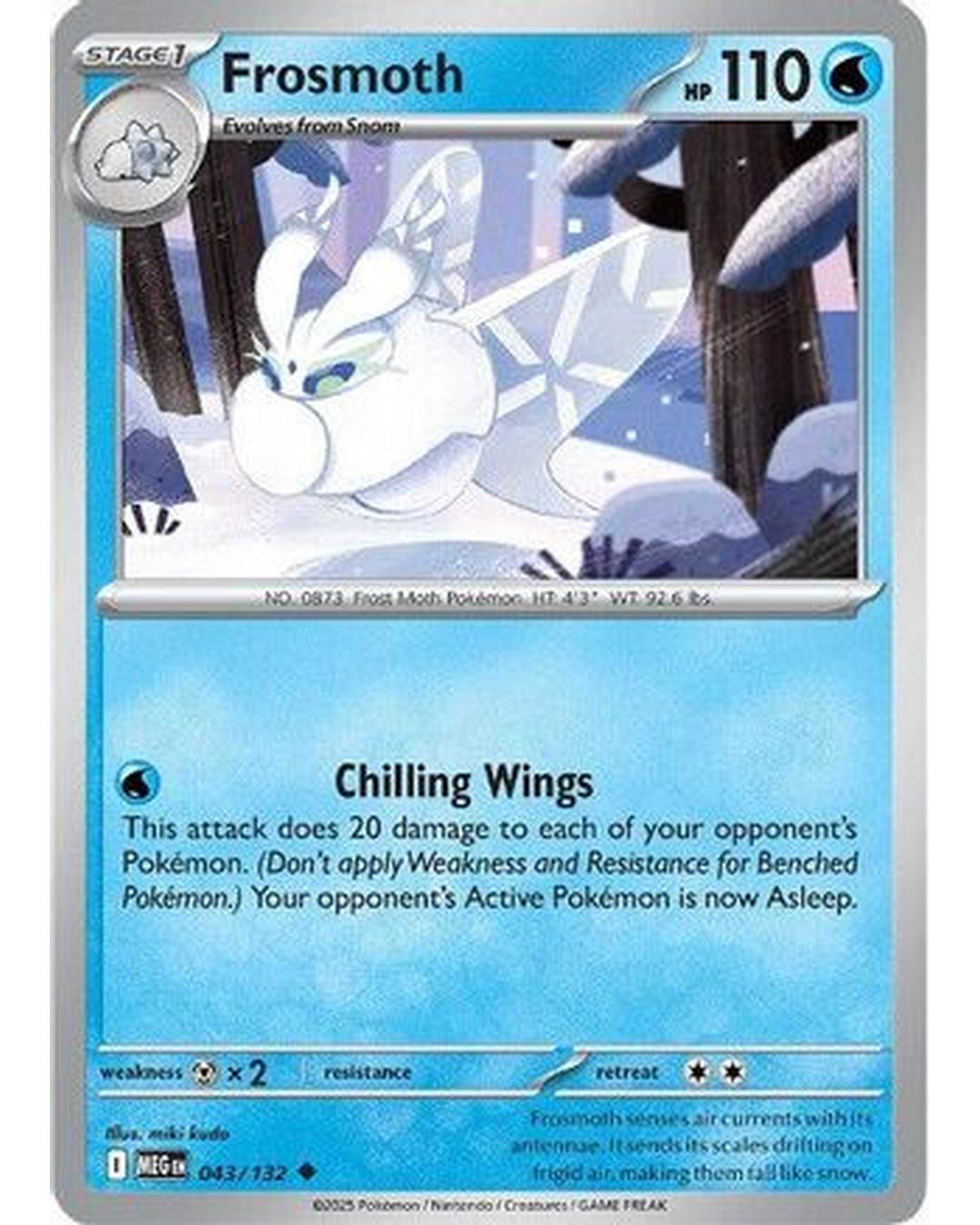 Frosmoth 043/132  - Reverse Holofoil ME01 Mega Evolution - Uncommon
