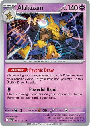 Alakazam 056/132  - Holofoil ME01 Mega Evolution - Rare