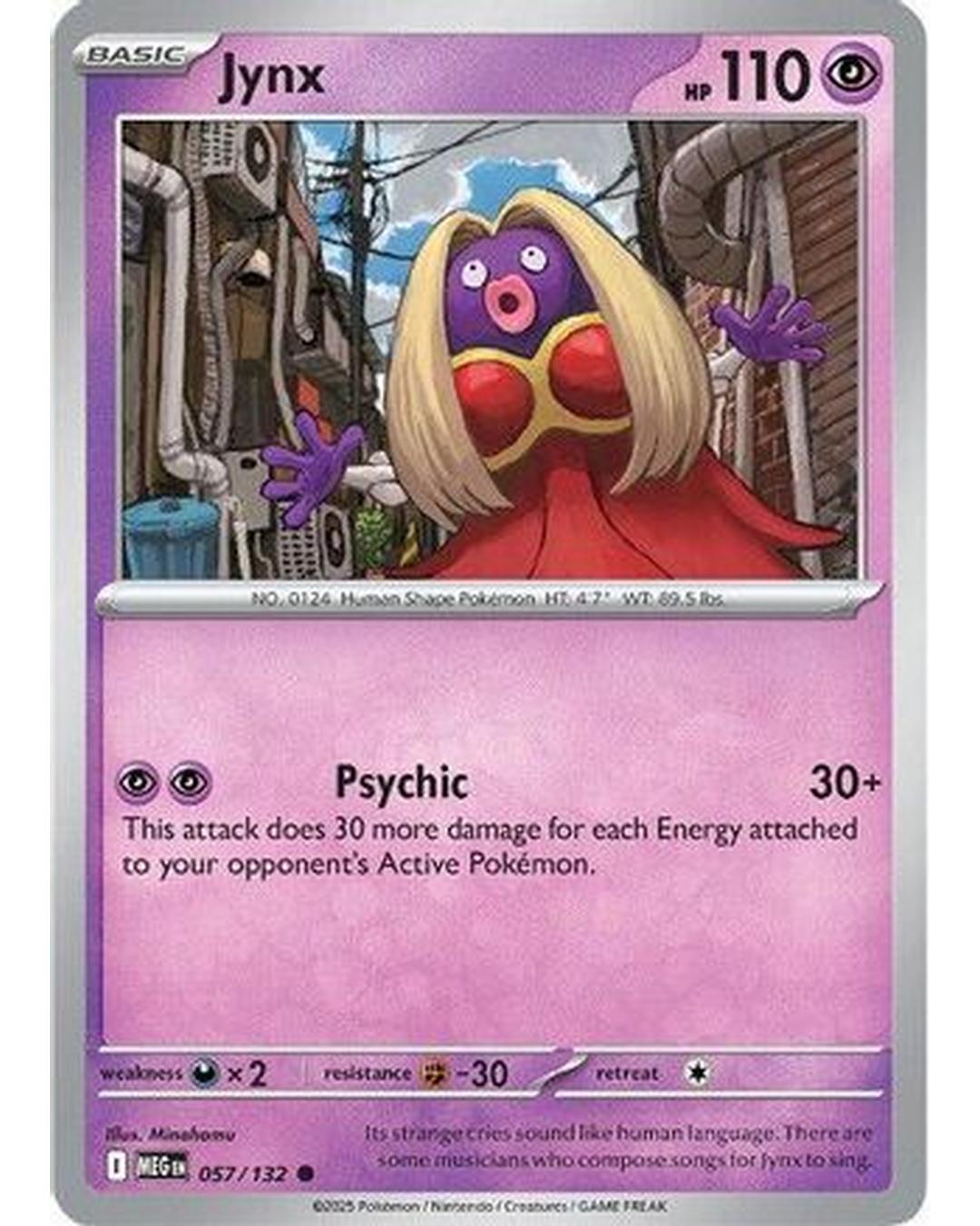 Jynx 057/132  - Reverse Holofoil ME01 Mega Evolution - Common