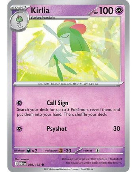 Kirlia 059/132  - Reverse Holofoil ME01 Mega Evolution - Common