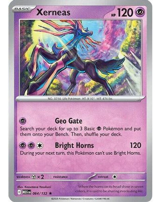 Xerneas 064/132  - Reverse Holofoil ME01 Mega Evolution - Rare