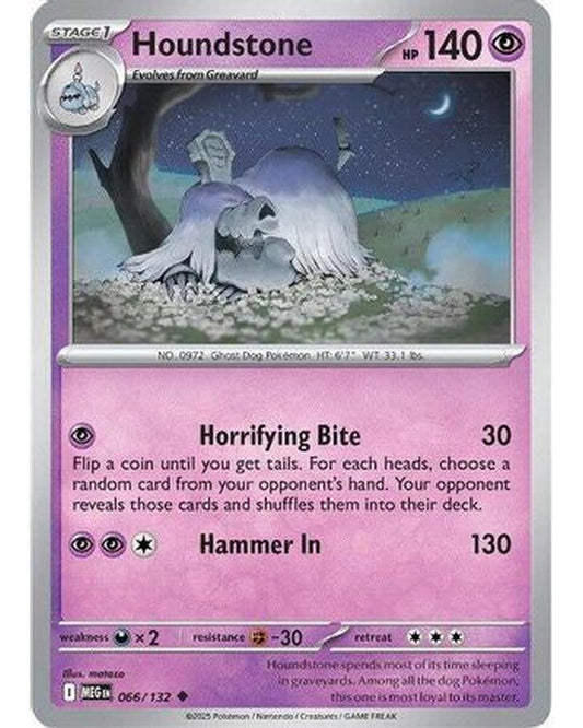 Houndstone 066/132  - Reverse Holofoil ME01 Mega Evolution - Uncommon