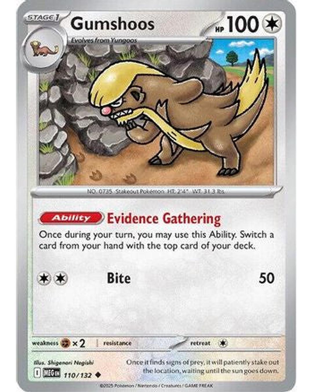 Gumshoos 110/132  ME01 Mega Evolution - Uncommon