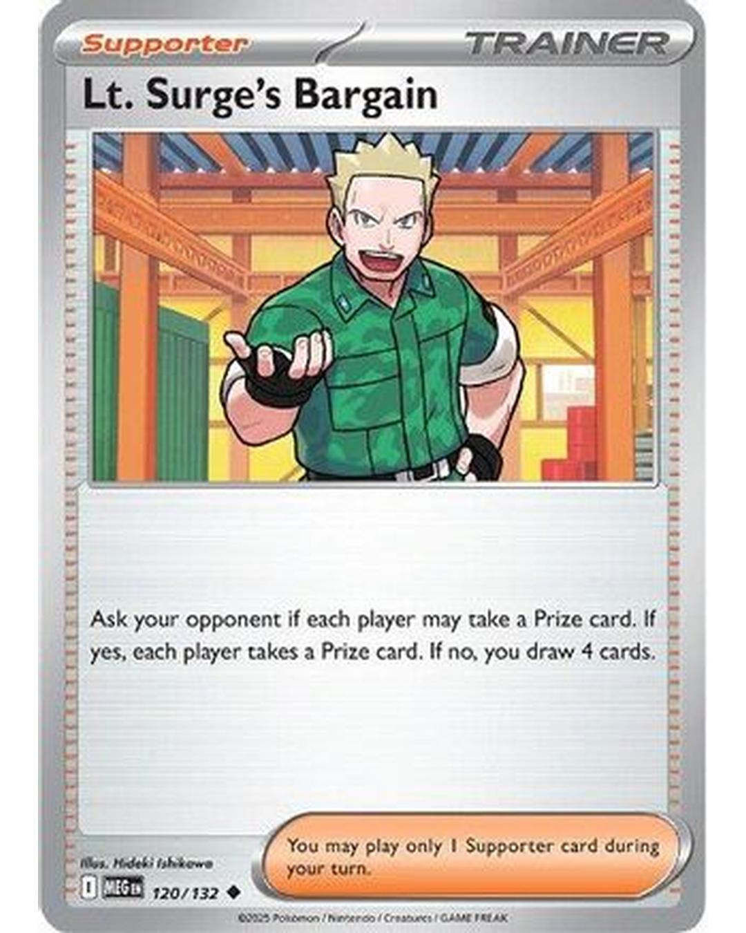 Lt. Surge's Bargain 120/132  ME01 Mega Evolution - Uncommon