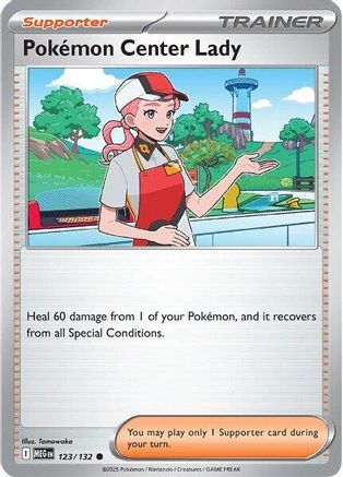 Pokemon Center Lady 123  - Reverse Holofoil ME01 Mega Evolution - Common
