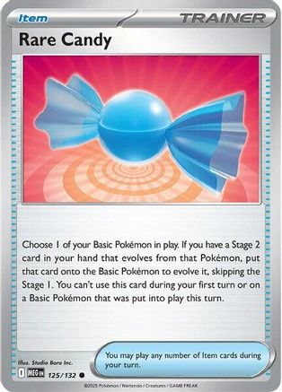 Rare Candy 125/132  - Reverse Holofoil ME01 Mega Evolution - Common
