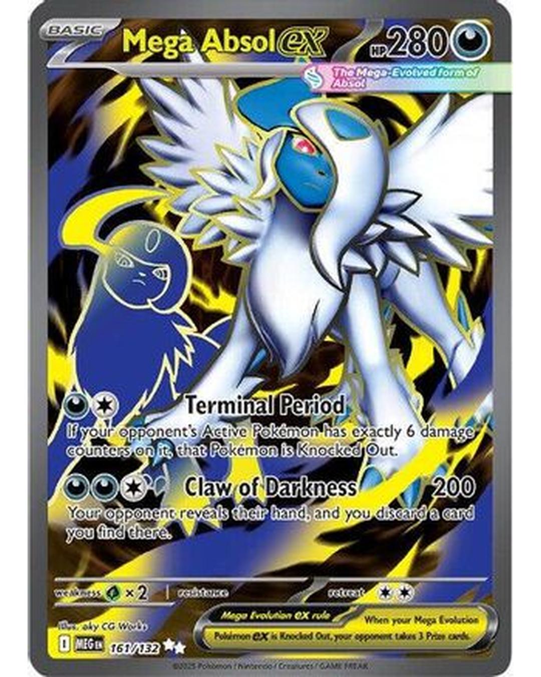 Mega Absol ex 161/132  - Holofoil ME01 Mega Evolution - Ultra Rare