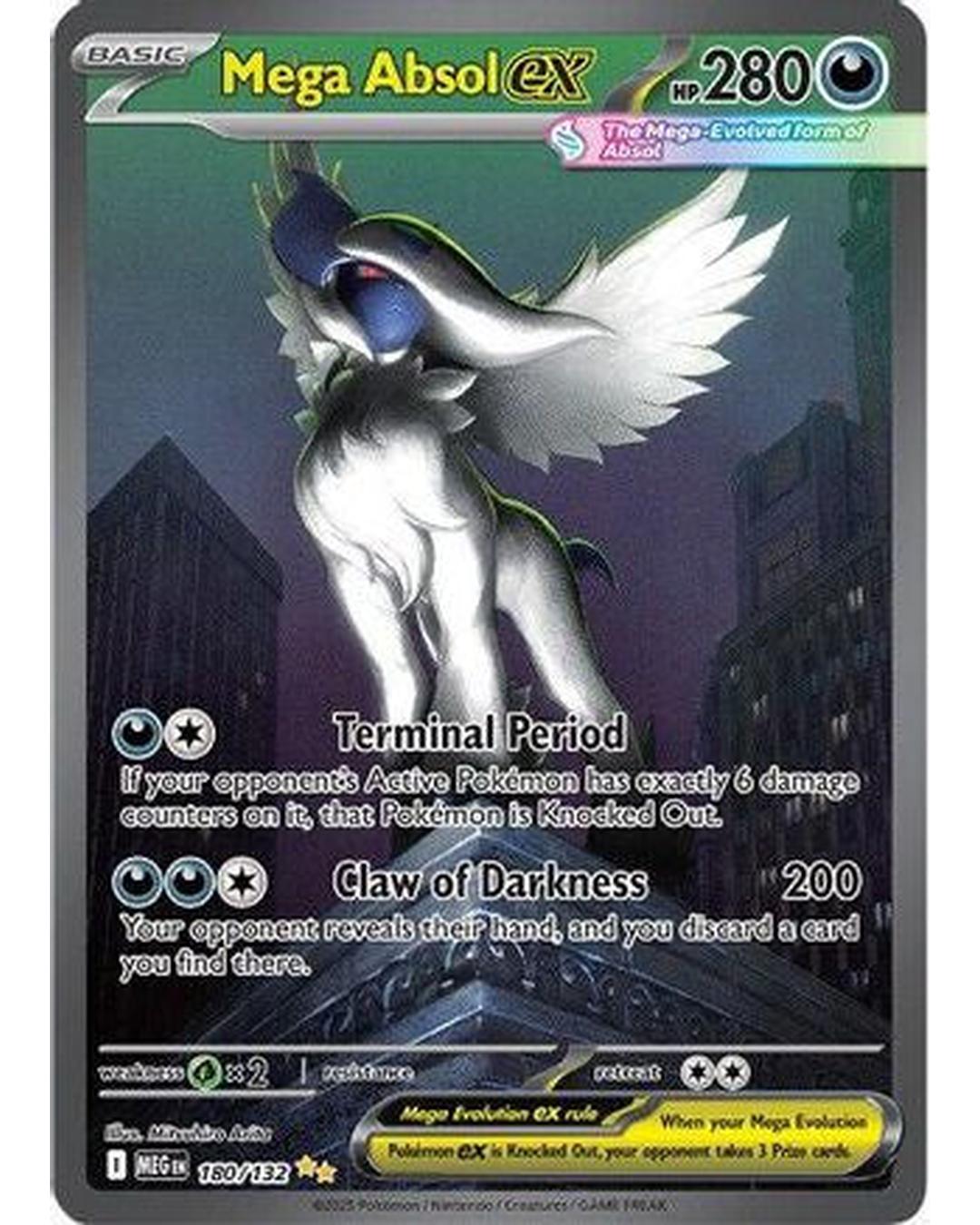 Mega Absol ex 180/132  - Holofoil ME01 Mega Evolution - Special Illustration Rare