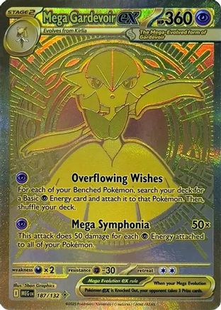 Mega Gardevoir ex 187/132  - Holofoil ME01 Mega Evolution - Holo Rare