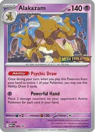 Alakazam 003  ME Mega Evolution Promo - Promo