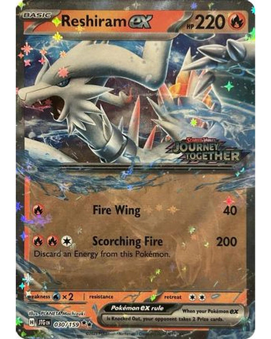 Reshiram ex (Journey Together Stamped) 030  - Holofoil Miscellaneous Cards & Products - Double Rare