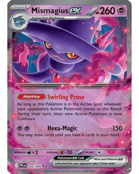 Mismagius ex 036/094  - Holofoil ME02 Phantasmal Flames - Double Rare