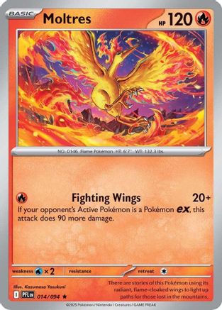 Moltres 014  - Holofoil ME02 Phantasmal Flames - Holo Rare