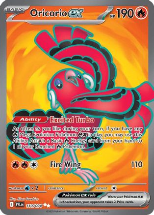 Oricorio ex 110/094  - Holofoil ME02 Phantasmal Flames - Ultra Rare
