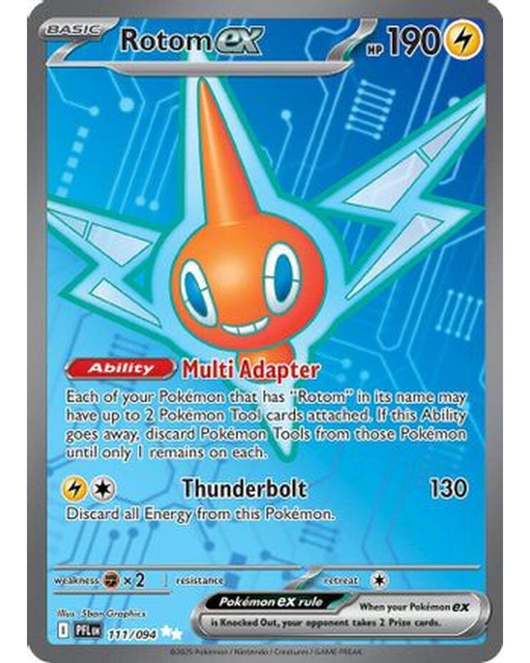 Rotom ex 111/094  - Holofoil ME02 Phantasmal Flames - Ultra Rare