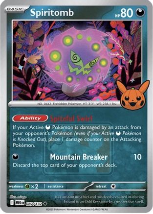 Spiritomb (Trick or Trade Stamped) 087  - Holofoil League & Championship Cards - Uncommon