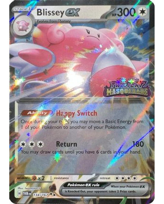 Blissey ex (Twilight Masquerade Stamped) 134  - Holofoil Miscellaneous Cards & Products - Double Rare