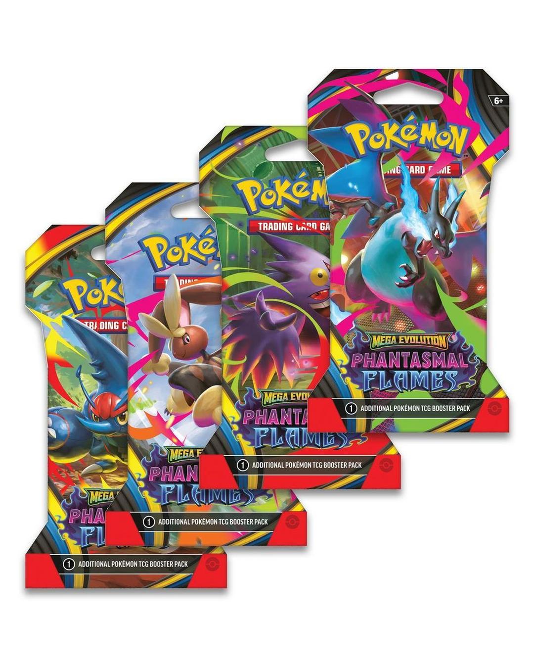 Phantasmal Flames Sleeved Booster Pack Art Bundle [Set of 4] | Pokemon TCG