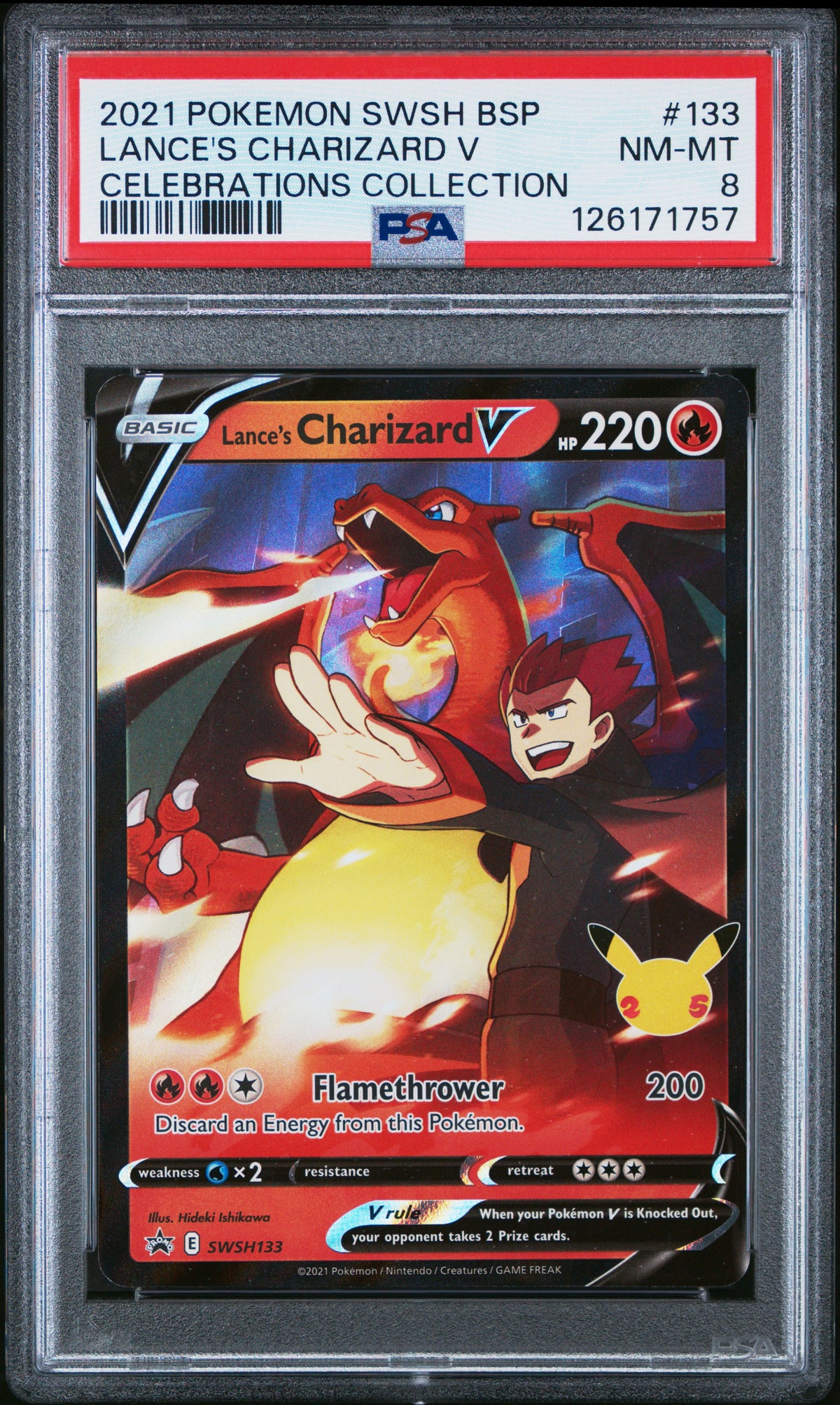 PSA 8 - 2019 Pokemon SWSH: Sword & Shield Promo Cards #SWSH133 Lance's Charizard V