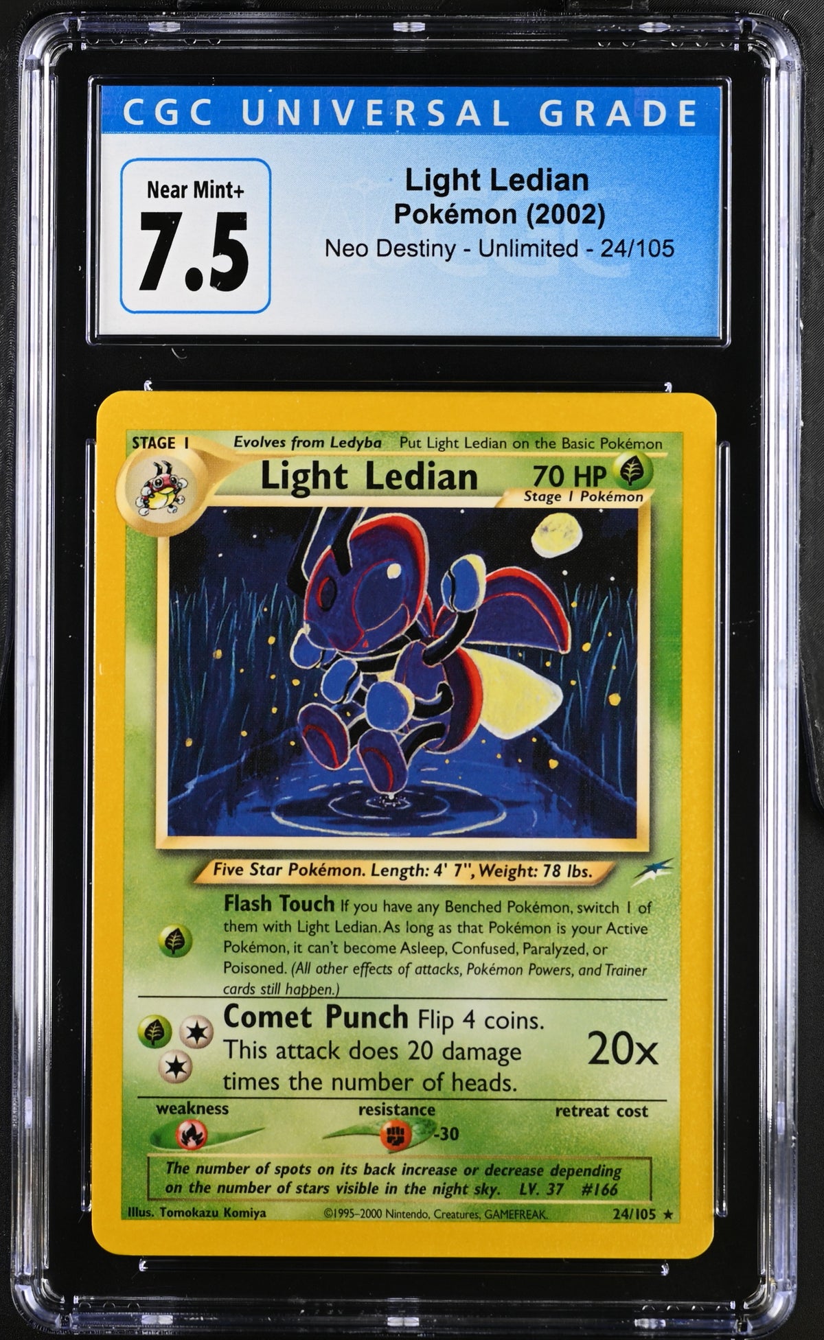 CGC 7.5 - 2002 Pokemon Neo Destiny #024 Light Ledian