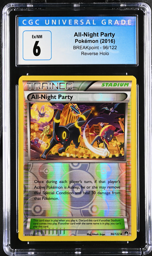 CGC 6 - 2016 Pokemon XY - BREAKpoint #96 All-Night Party