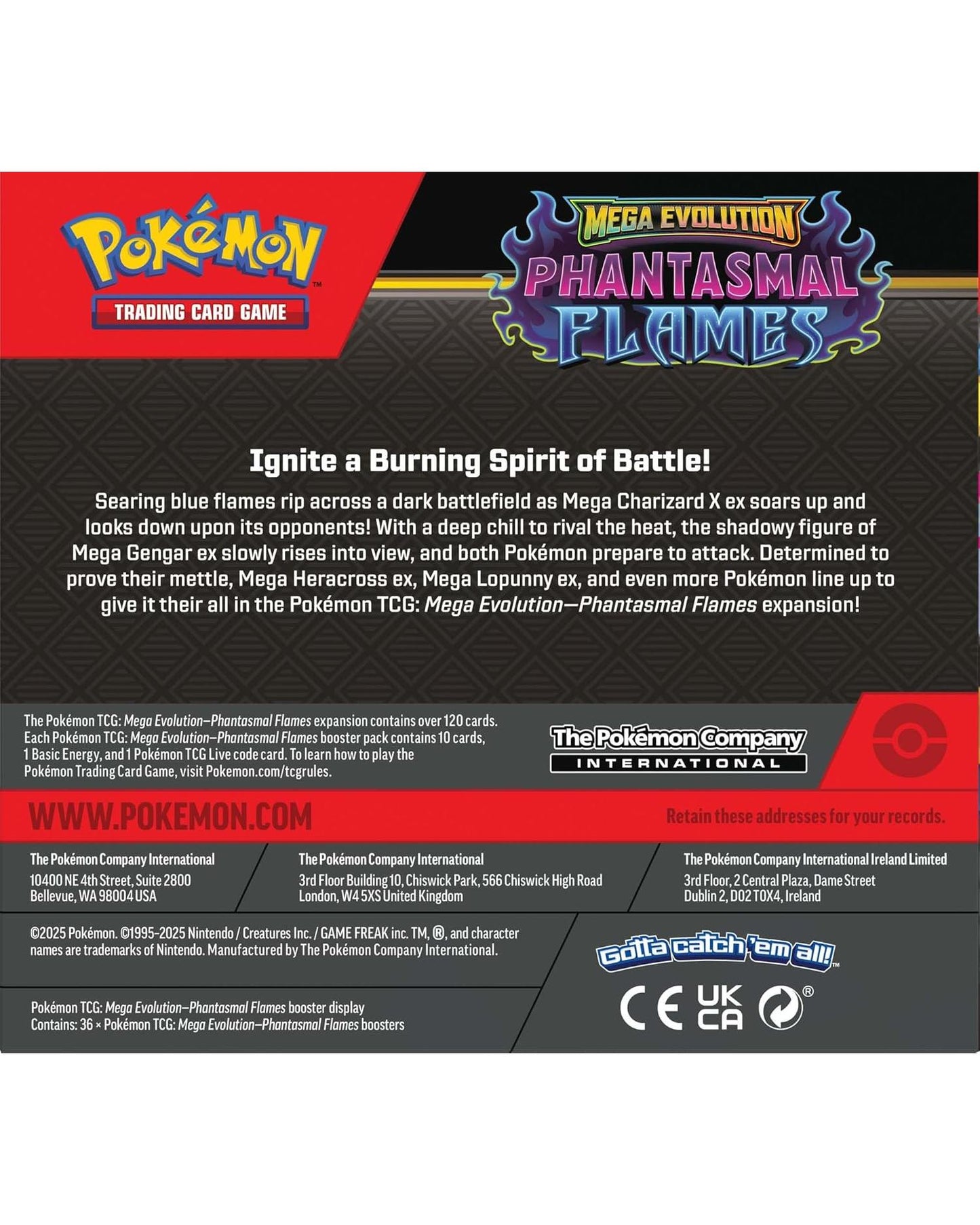 Pokemon TCG - Mega Evolution Phantasmal Flames Booster Box