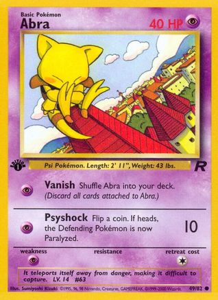 Abra 049/82  - 1st Edition Team Rocket - Common