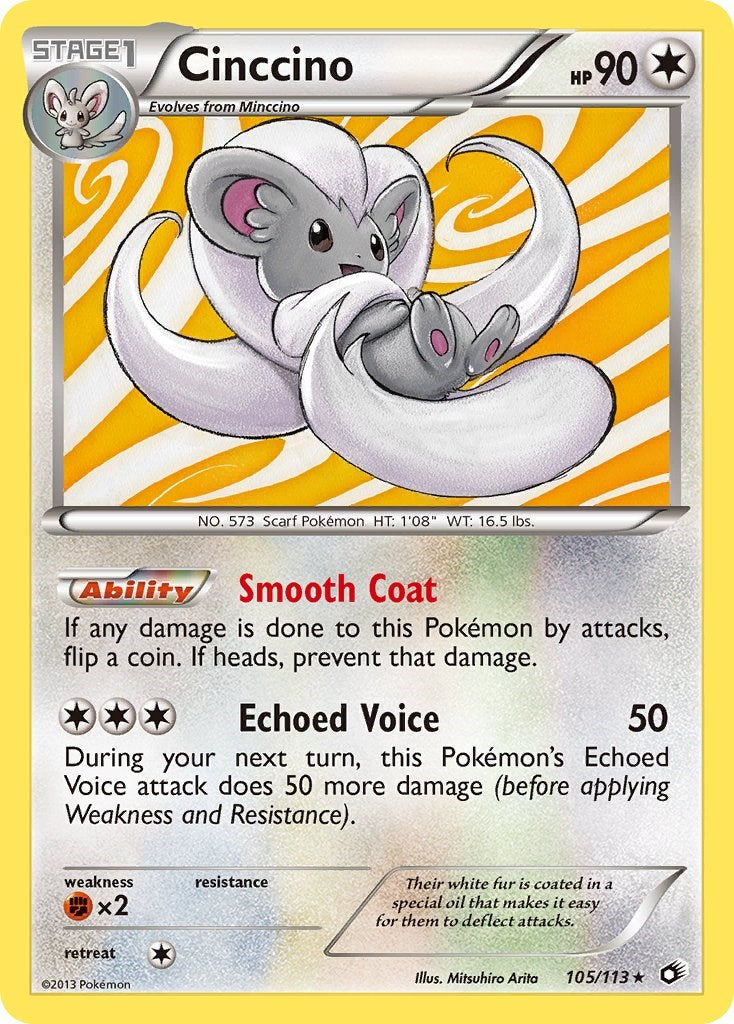 Cinccino 105/113 - (Legendary Treasures) (Holo Rare) Holofoil