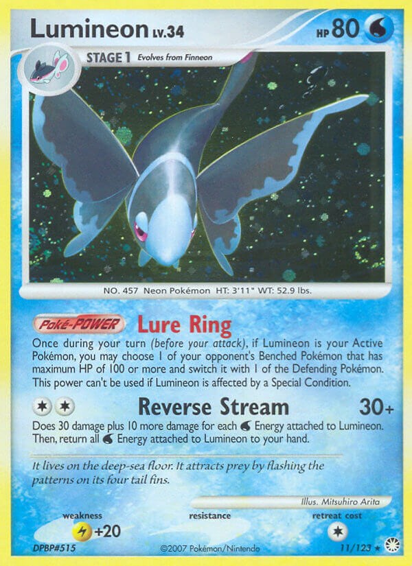 Lumineon 11/123 - (Mysterious Treasures) (Holo Rare) Holofoil