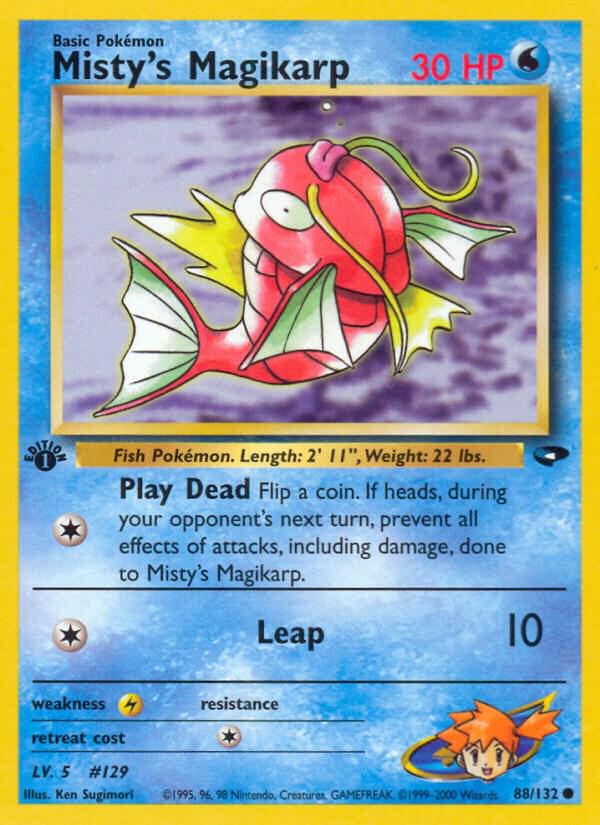 PSA 9 - 2000 Pokemon Gym Challenge #088 Misty's Magikarp