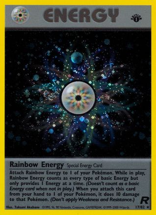 Rainbow Energy (17) 017/82  - 1st Edition Holofoil Team Rocket - Holo Rare