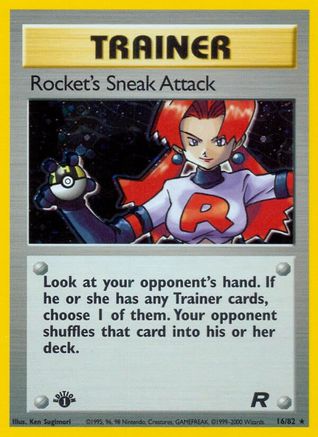 Rocket's Sneak Attack (16) 016/82  - Unlimited Holofoil Team Rocket - Holo Rare