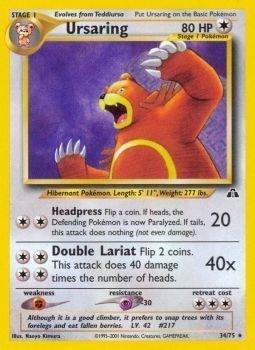PSA 9 - 2001 Pokemon Neo Discovery #34 Ursaring (34)