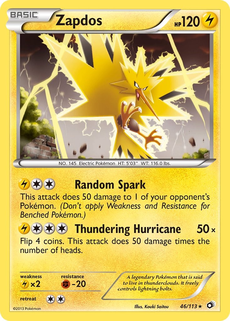 Zapdos 46/113 - (Legendary Treasures) (Holo Rare) Holofoil