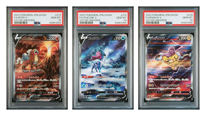 PSA 10 - 2022 Pokemon Japanese VSTAR Universe Legendary Beasts V Full Art Set of 3