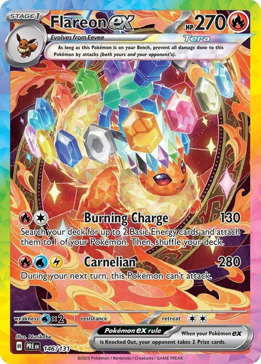 FLAREON EX (146/131)[SCARLET & VIOLET: PRISMATIC EVOLUTIONS ] - Groovy Collectables