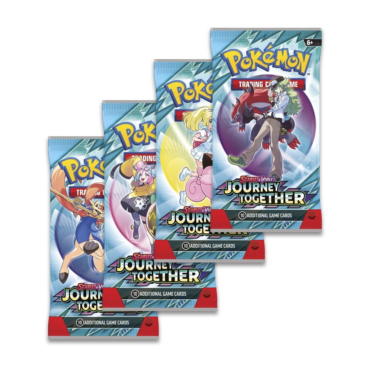 Pokemon TCG: Journey Together Booster Pack Art Bundle [Set of 4]