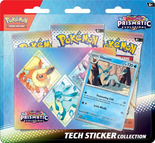 POKÉMON TCG Scarlet & Violet 8.5: Prismatic Evolutions Tech Sticker Collection - Glaceon - Groovy Collectables