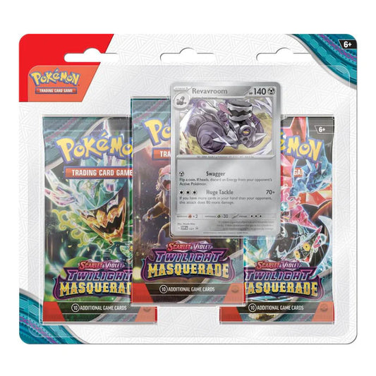 Pokemon TCG Scarlet & Violet - Twilight Masquerade 3 Pack Blister