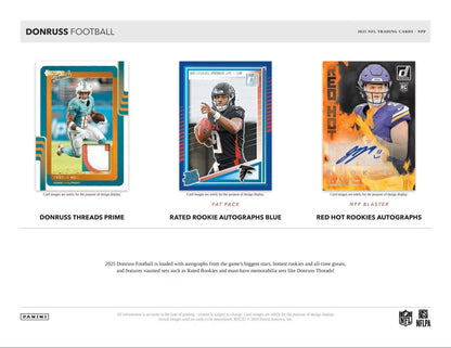 Panini NFL 2025 Donruss Football Trading Card Fat Pack Box