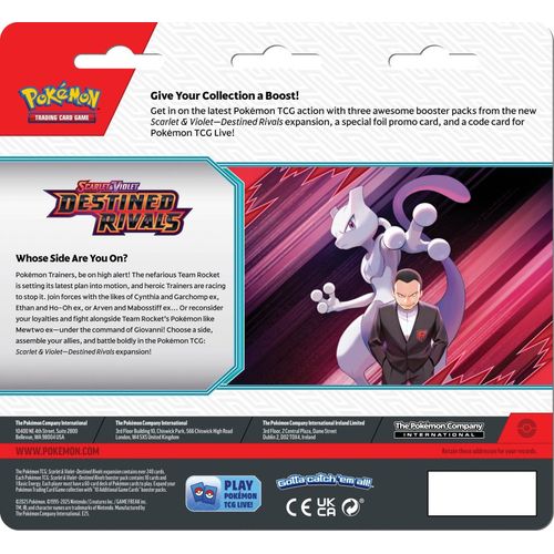 Pokémon TCG: Scarlet & Violet Destined Rivals Three-Booster Blister Pack - Groovy Collectables