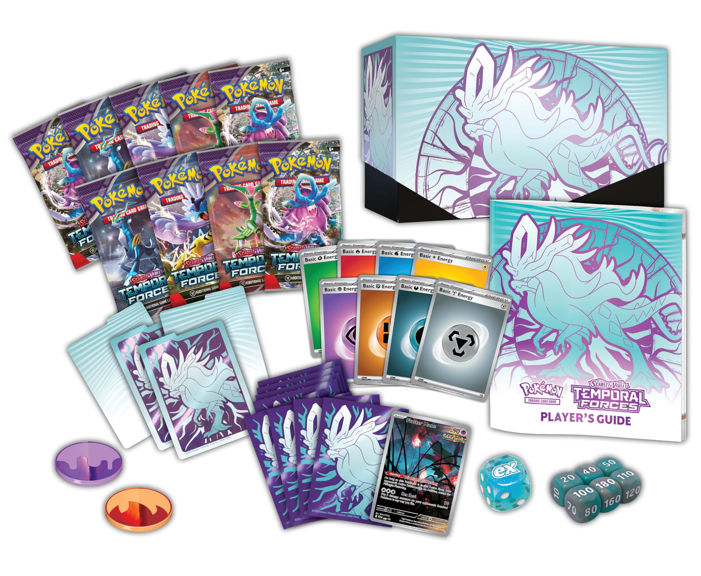 Pokemon TCG Scarlet & Violet - Temporal Forces Elite Trainer Box (Walking Wake) - Groovy Collectables