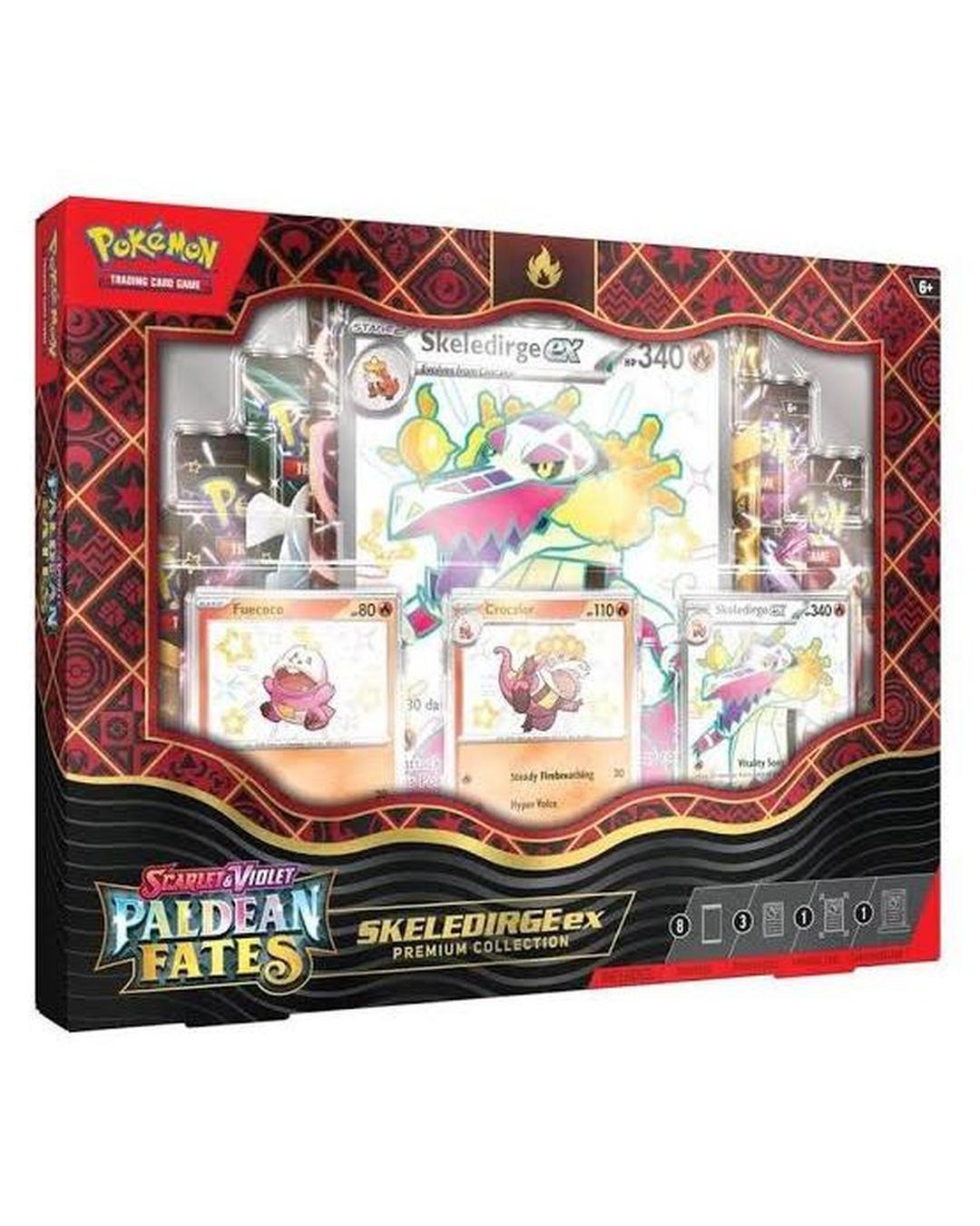 Pokemon TCG: Scarlet and Violet Paldean Fates Premium Collection (Skeledirge EX) (Damaged Corner/Packaging) - Groovy Collectables