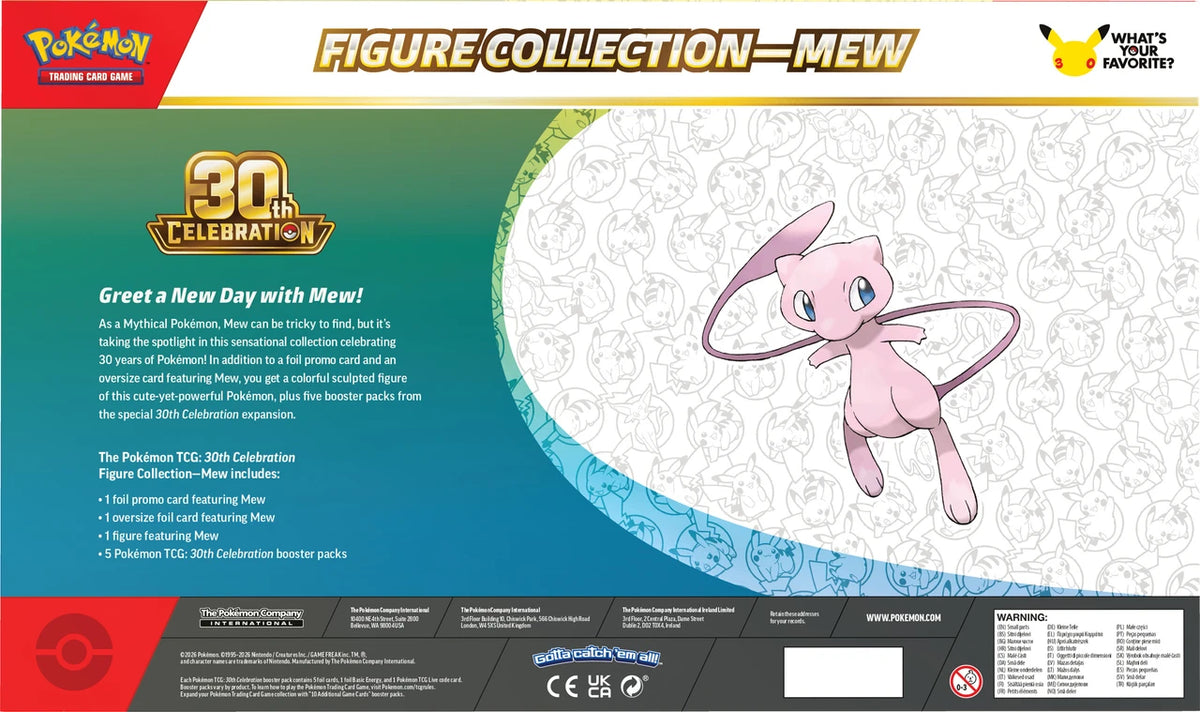 (Preorder) Pokemon TCG: 30th Celebration Figure Collection [Mew]