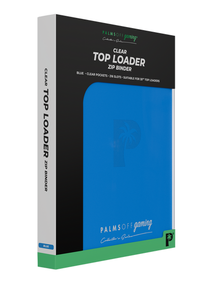 Collector's Series Top Loader Zip Binder - 9 Pocket - Blue