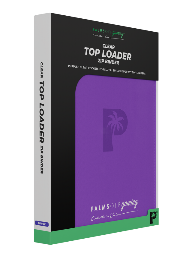 Collector's Series Top Loader Zip Binder - CLEAR - Purple