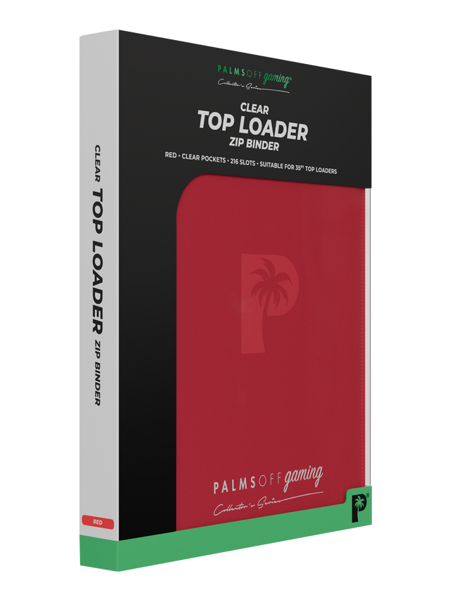 Collector's Series Top Loader Zip Binder - 9 Pocket - Red