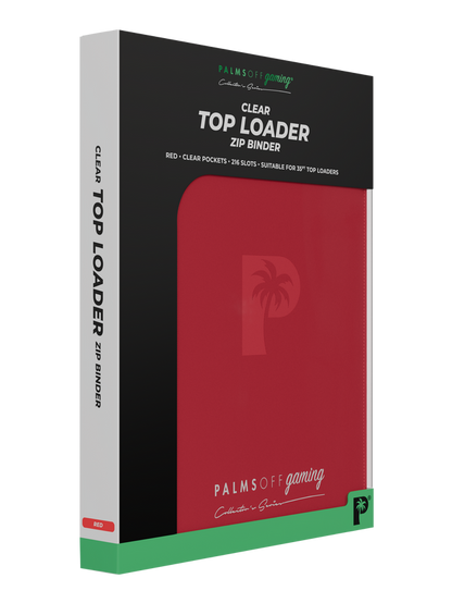 Collector's Series Top Loader Zip Binder - 9 Pocket - Red