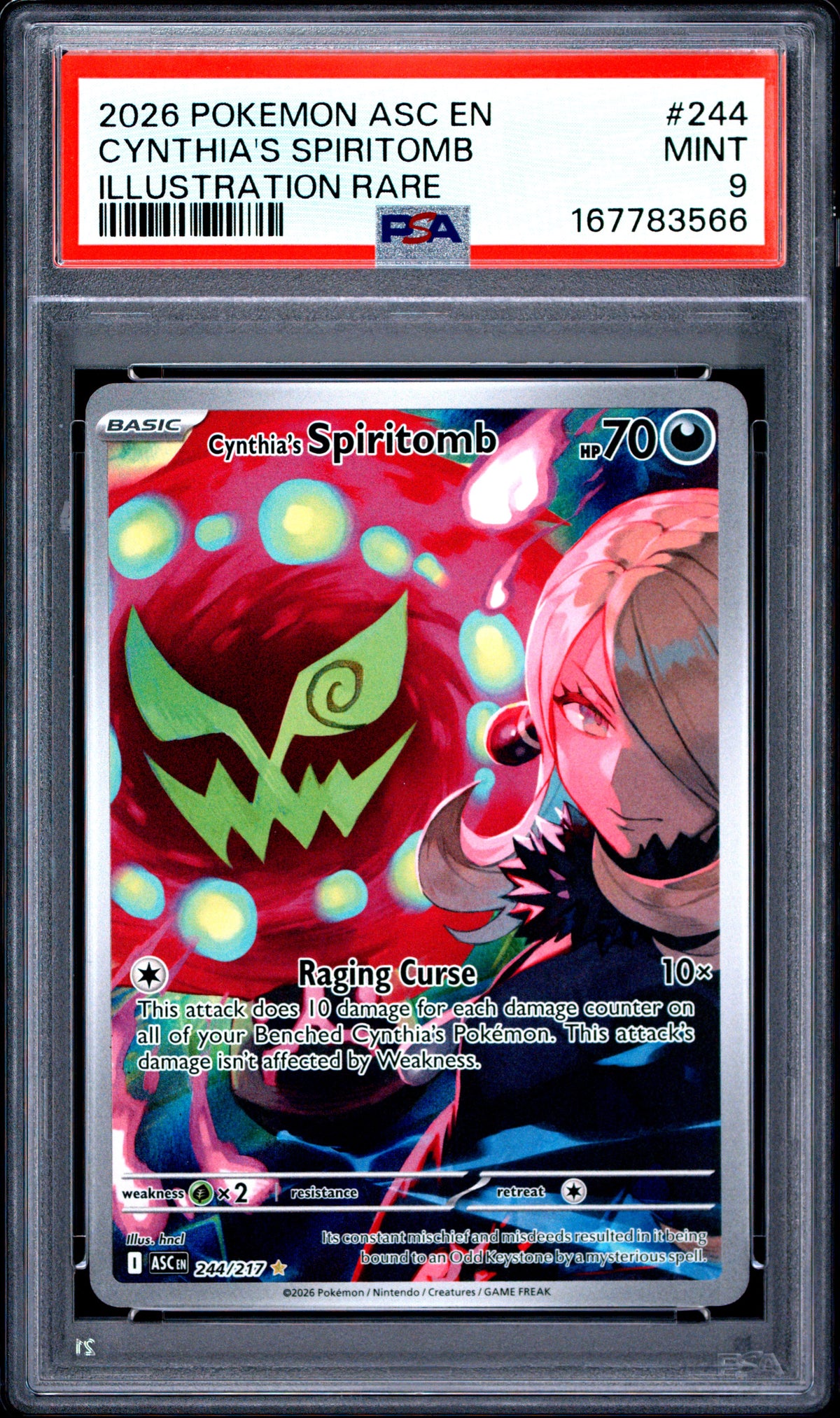 PSA 9 - 2026 Pokemon ME: Ascended Heroes #244 Cynthia's Spiritomb